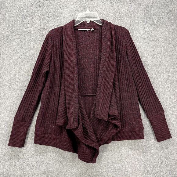 Athleta Sweater womens Extra Small Red Burgundy Tiburon Wrap Cardigan - Picture 1 of 15